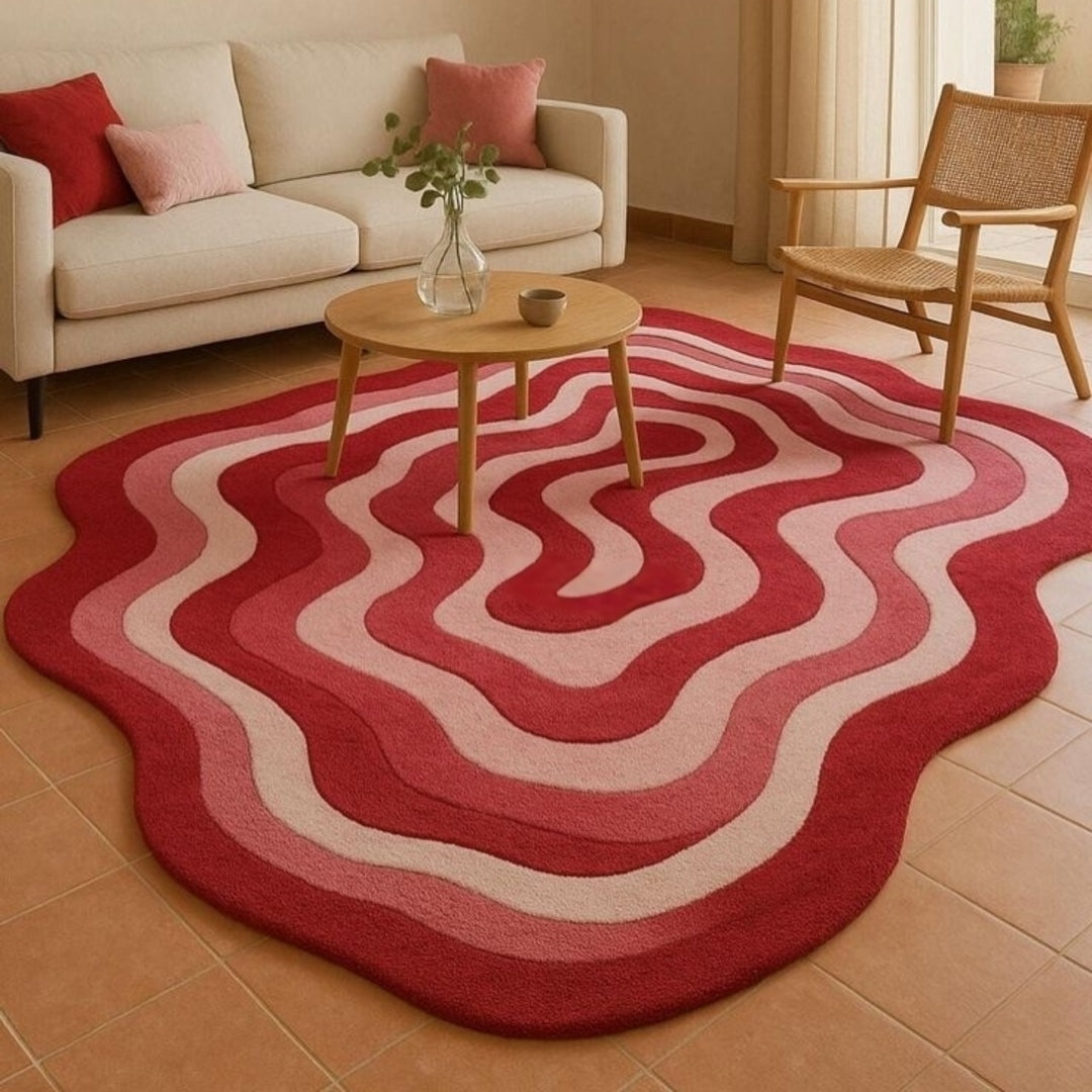 Savanna Crest Handmade Tufted Irregular Shaped Wool Carpet