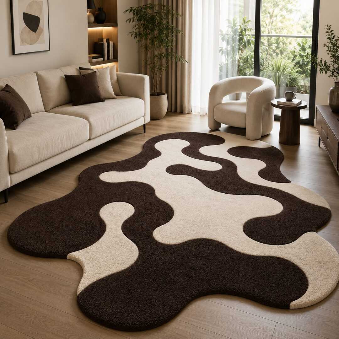 Beaver Creek Handmade Tufted Irregular Shaped Wool Carpet