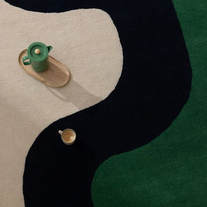 Monky Fort Handmade Tufted Wool Carpet - CloseUp