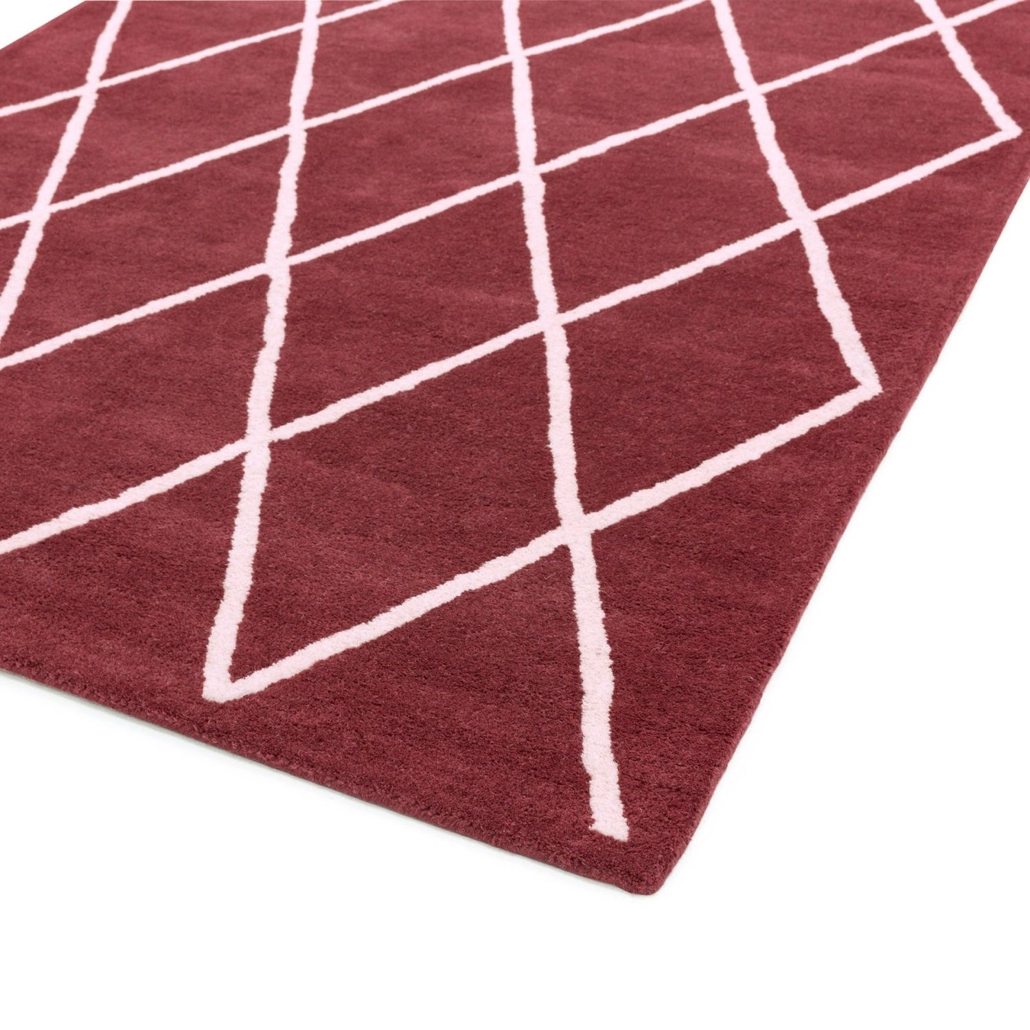 Arch Path Handmade Tufted Wool Carpet - Corner