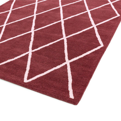 Arch Path Handmade Tufted Wool Carpet - Corner