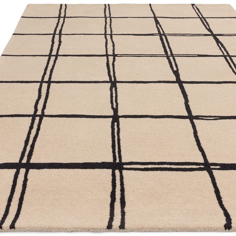 Albany Grid Handmade Tufted Wool Carpet - Floorshot