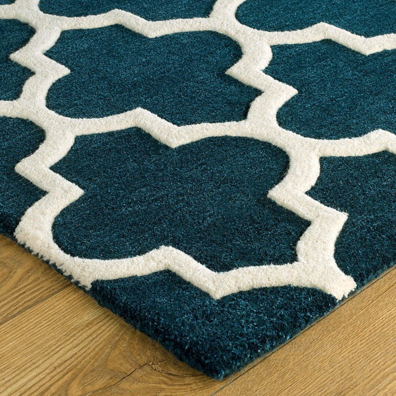 Oggy Monaco Handmade Tufted Wool Carpet - Corner