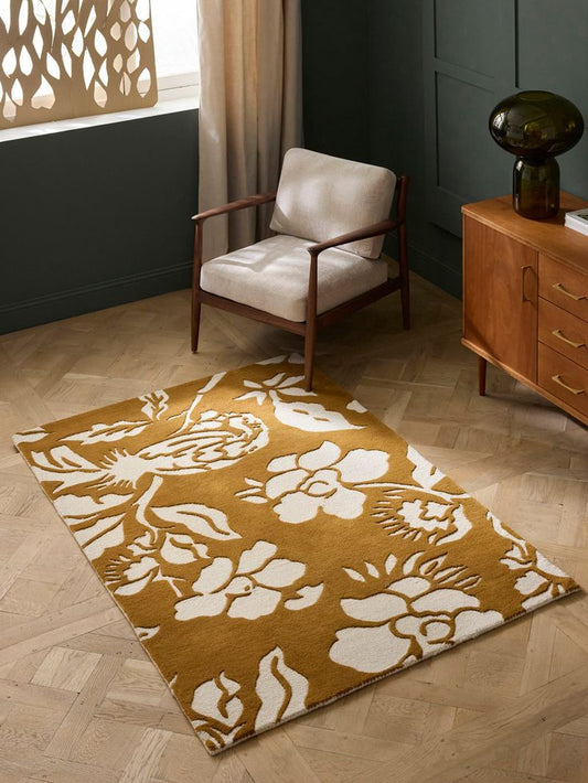 Bright Lilly Handmade Tufted Wool Carpet - Floorshot