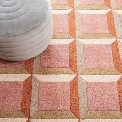 Scene Burst Handmade Tufted Wool Carpet - CloseUp