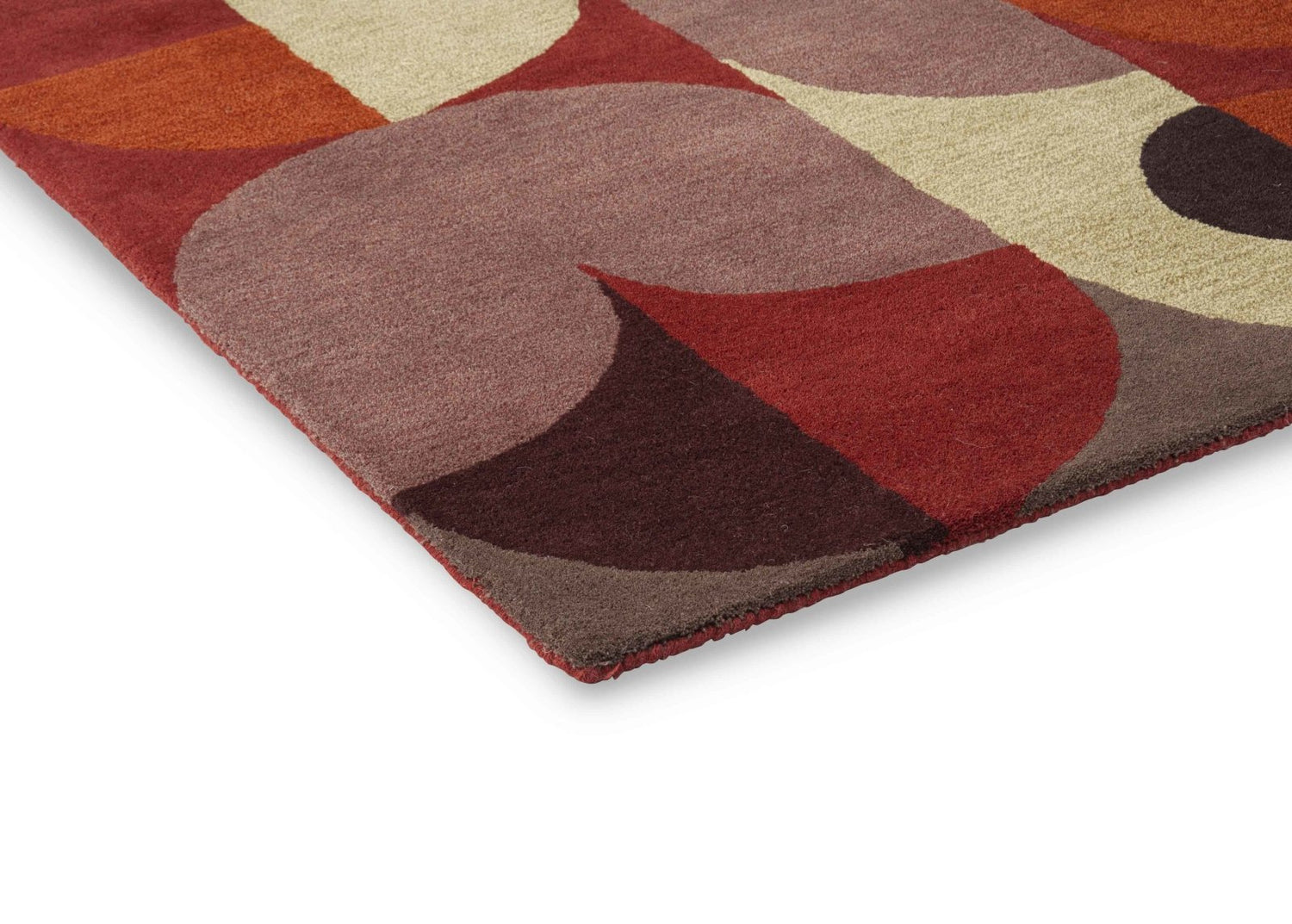 Berry Mist Handmade Tufted Wool Carpet - Corner