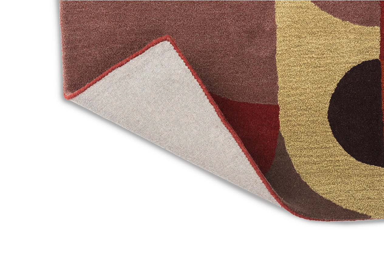 Berry Mist Handmade Tufted Wool Carpet - Corner