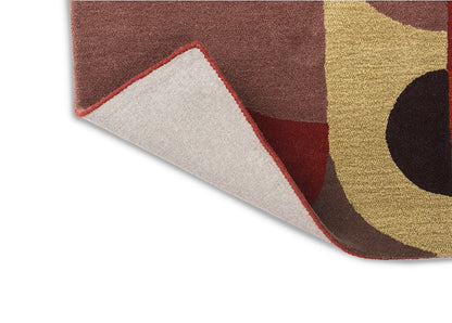 Berry Mist Handmade Tufted Wool Carpet - Corner