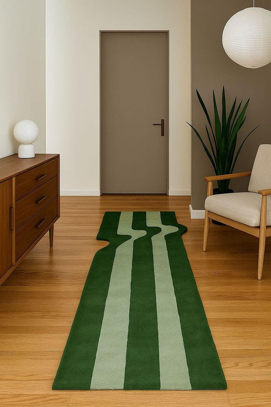 Selerio Melting Handmade Tufted Runner Wool Carpet