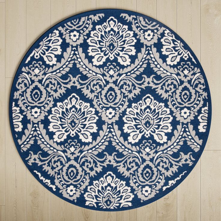Granite Thicket Handmade Tufted Round Wool Carpet - Headshot