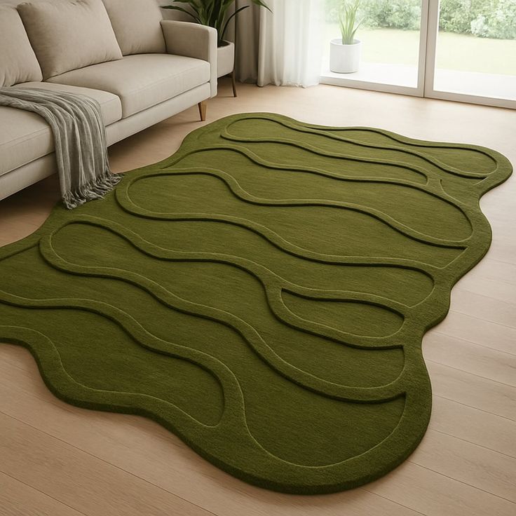 Robert Zoho Handmade Tufted Irregular Shaped Wool Carpet - Floorshot