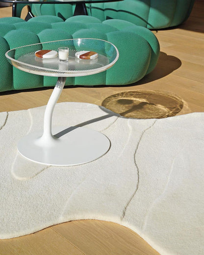 Fluid Fossil Handmade Tufted Irregular Shaped Wool Carpet