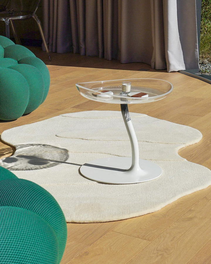 Fluid Fossil Handmade Tufted Irregular Shaped Wool Carpet