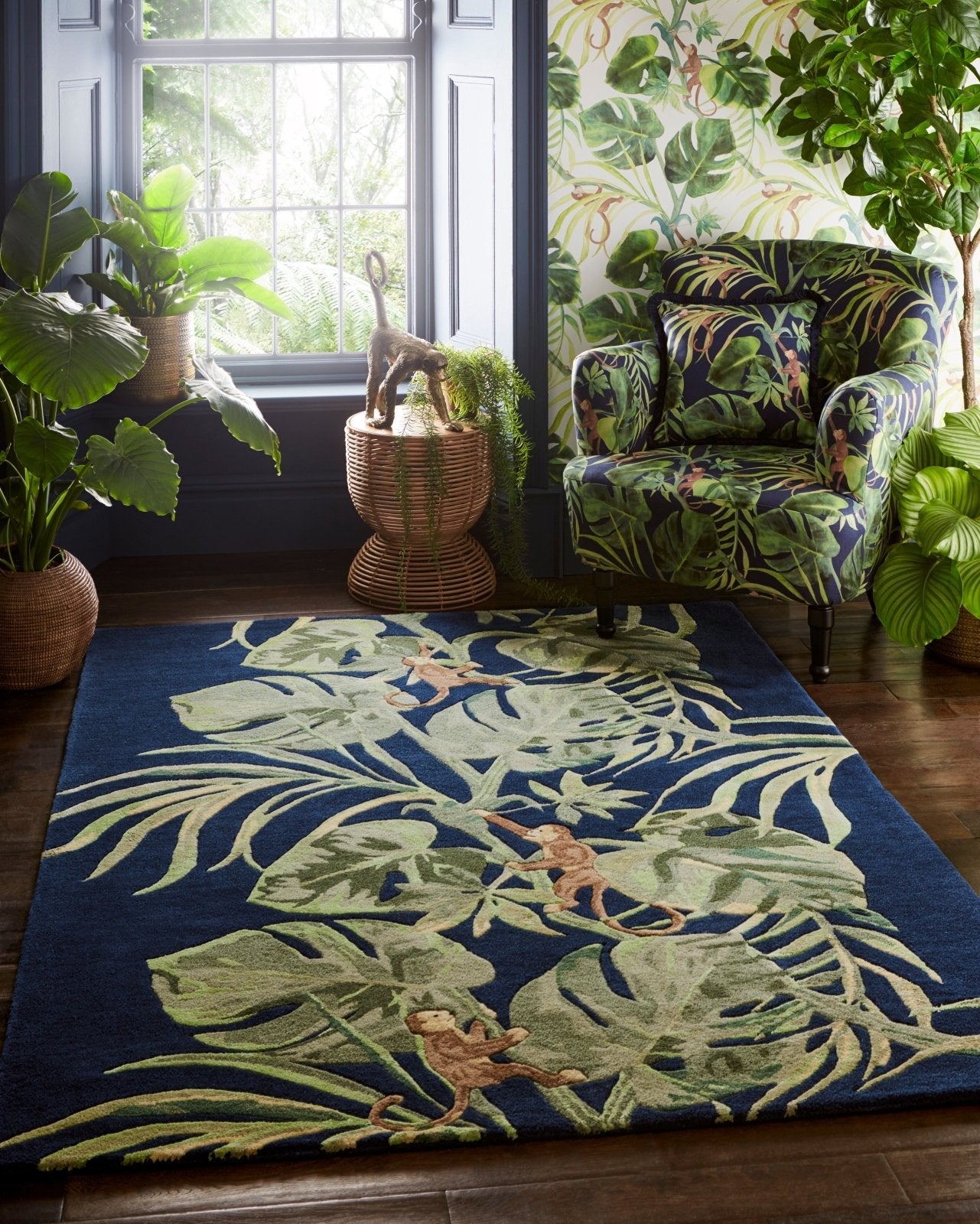 Grove Monkey Handmade Tufted Wool Carpet - Floorshot