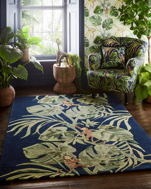 Grove Monkey Handmade Tufted Wool Carpet - Floorshot