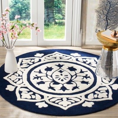 Cedar Stone Handmade Tufted Round Wool Carpet - Floorshot