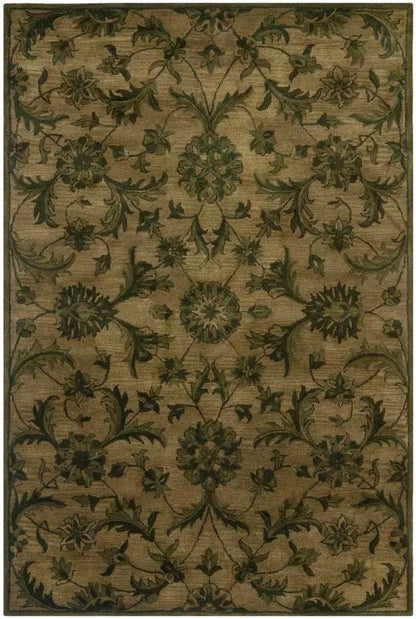 Mossy Blaze Handmade Tufted Wool Carpet - Headshot
