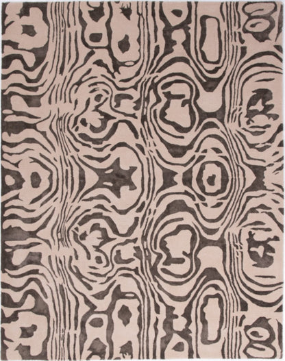 Damascus Beige Handmade Tufted Wool Carpet - Headshot