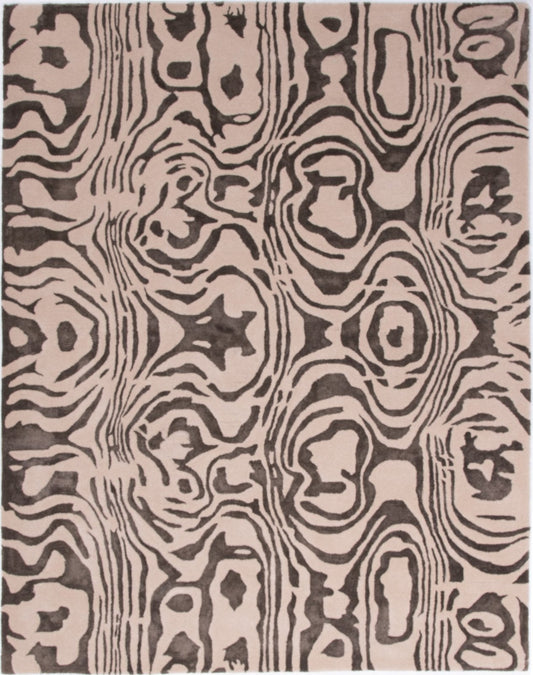 Damascus Beige Handmade Tufted Wool Carpet - Headshot