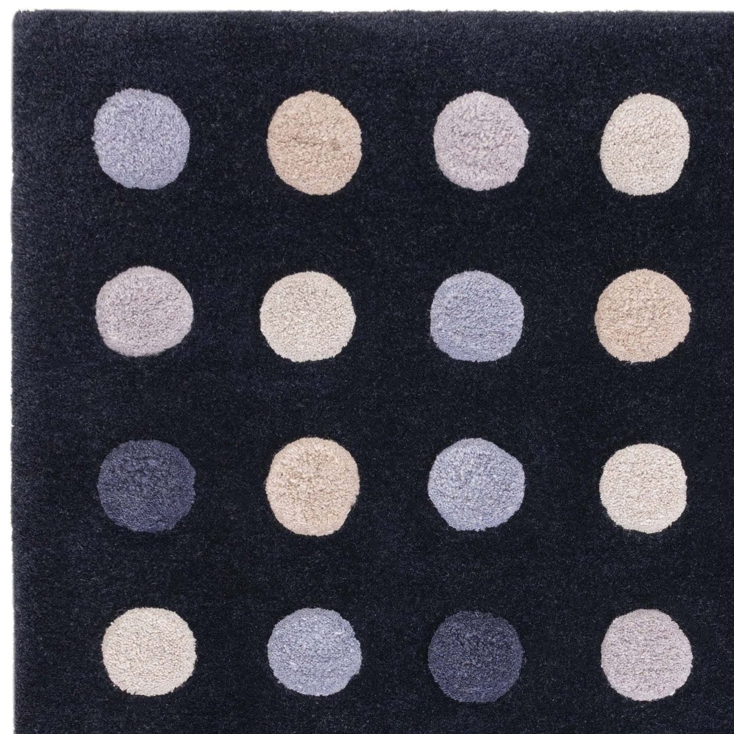 Atlantic Dotted Handmade Tufted Wool Carpet - Corner