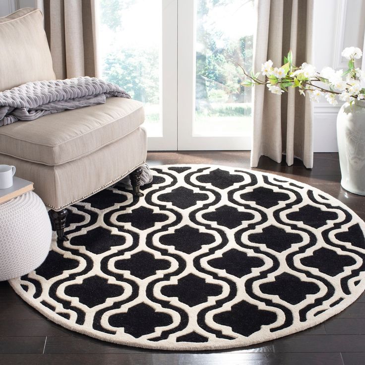 Zinc Dusk Handmade Tufted Round Wool Carpet - Floorshot