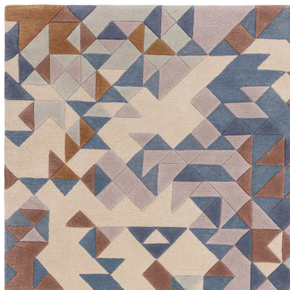 Asiatic Enigma Handmade Tufted Wool Carpet - Corner