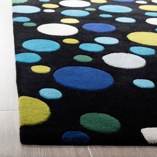 Tropical Hue Handmade Tufted Wool Carpet - Corner