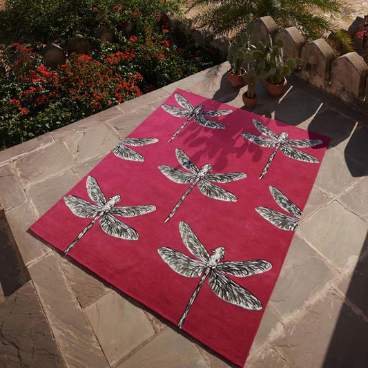 Butterfly Pink Handmade Tufted Wool Carpet - Floorshot