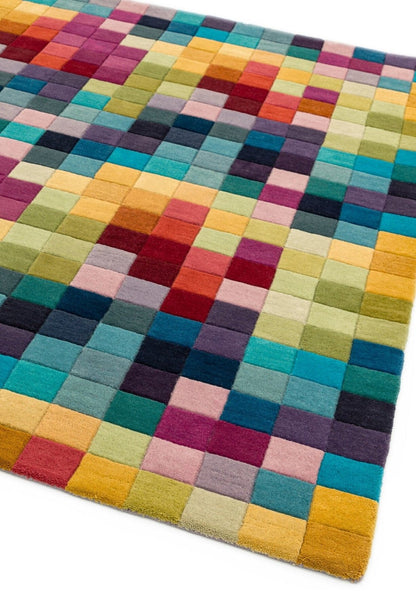 Funk Multicolored Handmade Tufted Wool Carpet - Floorshot