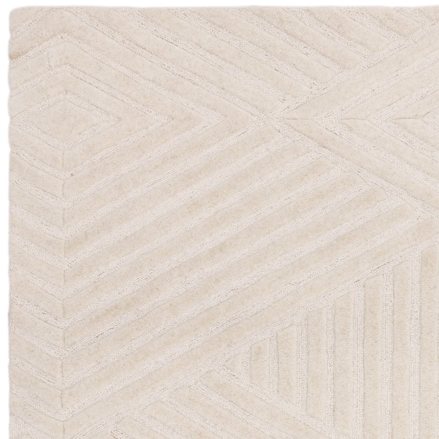 Aqua Rise Handmade Tufted Wool Carpet - CloseUp