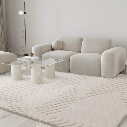Aqua Rise Handmade Tufted Wool Carpet - Floorshot