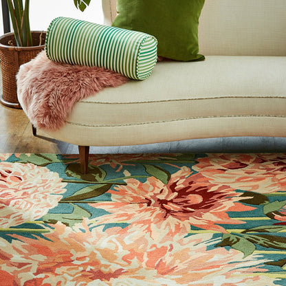 Herlequin Floral Handmade Tufted Wool Carpet - Floorshot