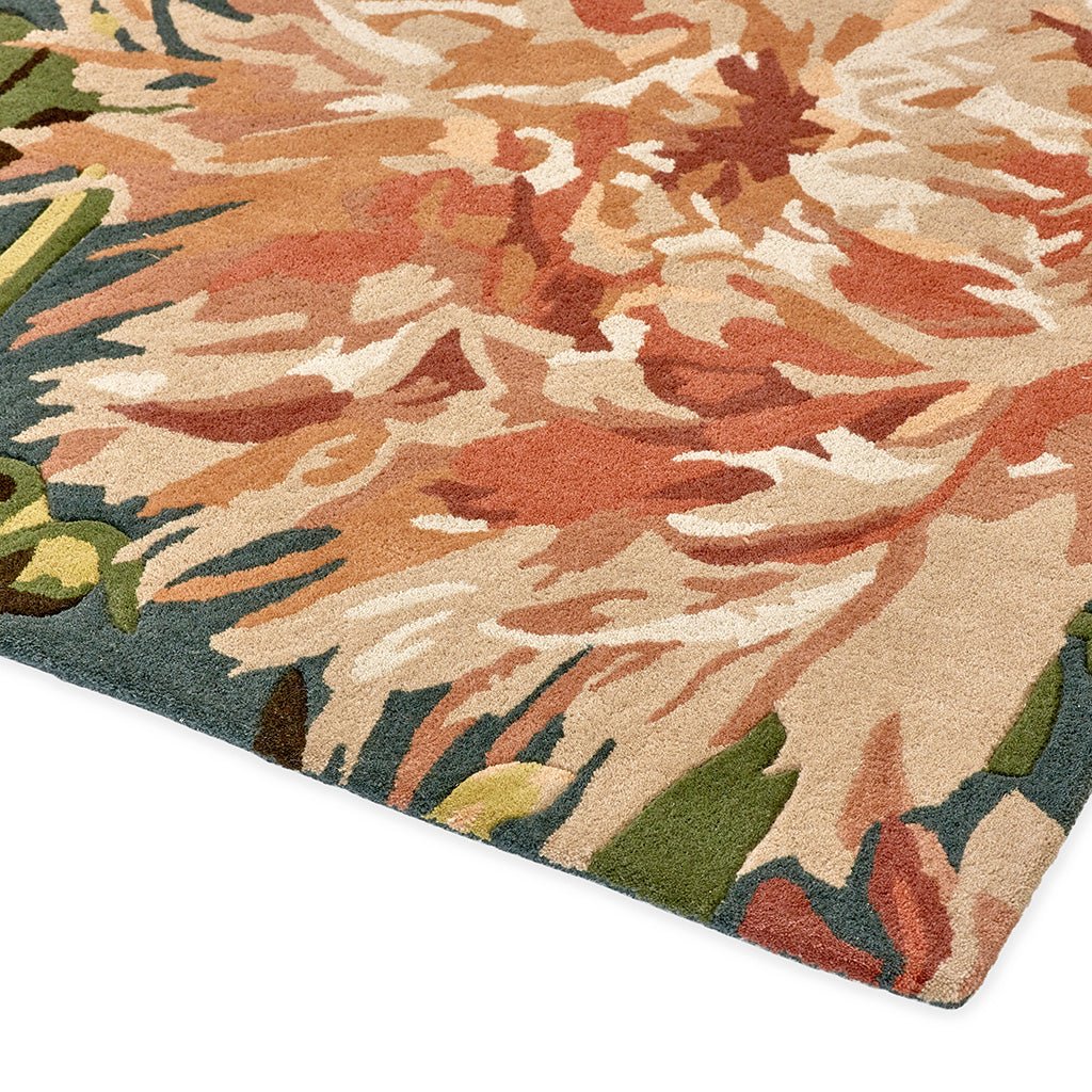 Herlequin Floral Handmade Tufted Wool Carpet - Corner