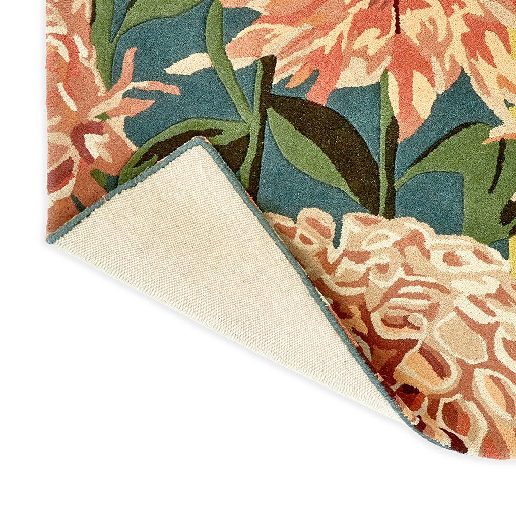 Herlequin Floral Handmade Tufted Wool Carpet - Corner