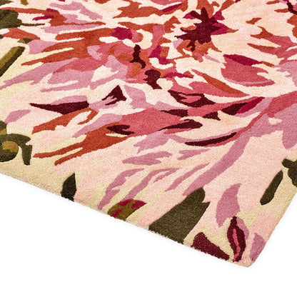 Dahlia Rupus Handmade Tufted Wool Carpet - Corner