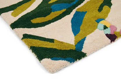 Herlequin Kashmiri Handmade Tufted Wool Carpet - Corner