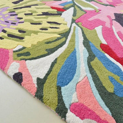 Herlequin Kashmiri Handmade Tufted Wool Carpet - CloseUp