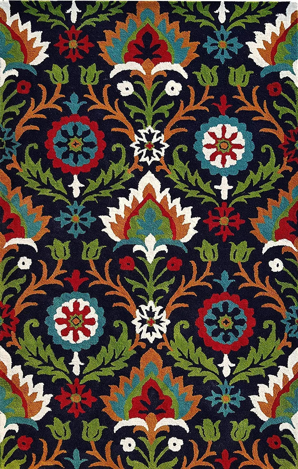 Vibrant Heritage Handmade Tufted Wool Carpet - Headshot