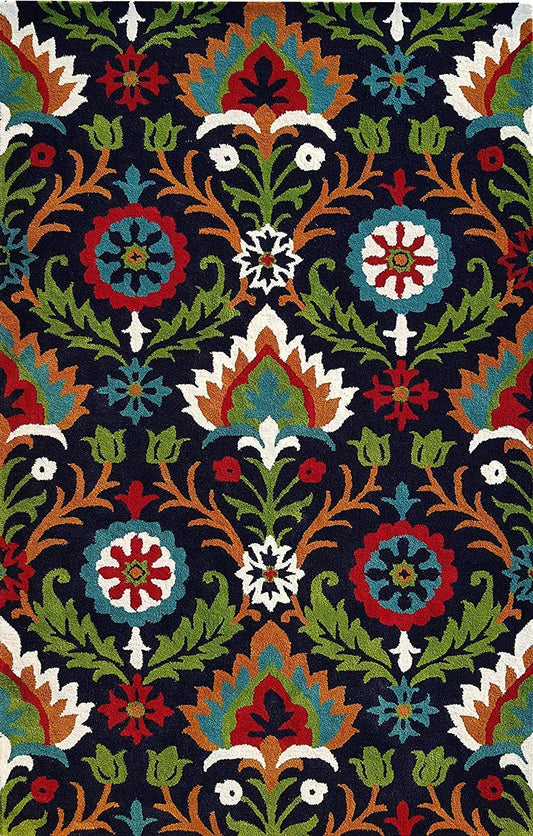 Vibrant Heritage Handmade Tufted Wool Carpet - Headshot