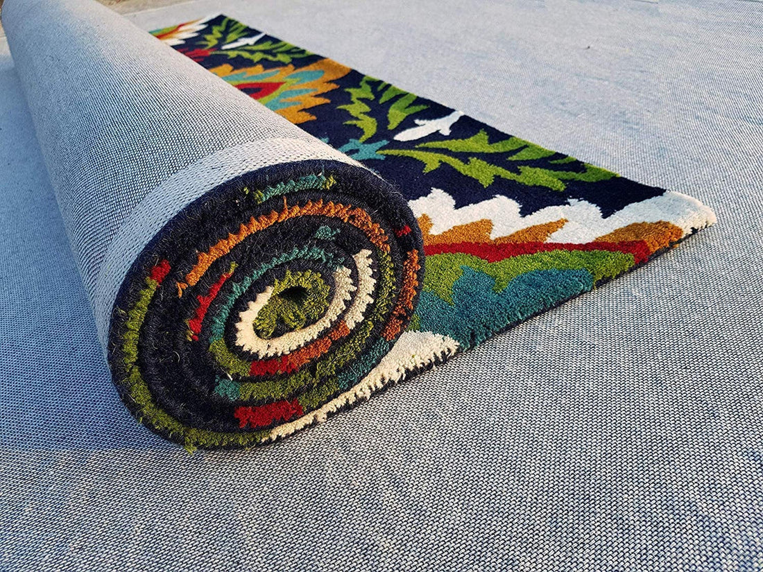 Vibrant Heritage Handmade Tufted Wool Carpet - Floorshot