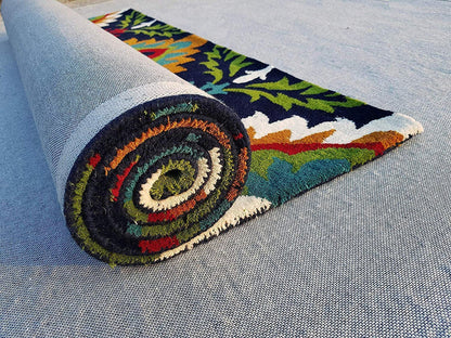 Vibrant Heritage Handmade Tufted Wool Carpet - Floorshot