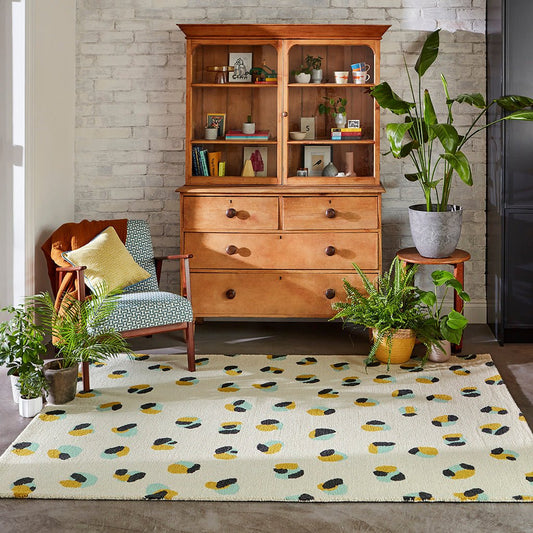 Leopard Dots Handmade Tufted Wool Carpet - Floorshot
