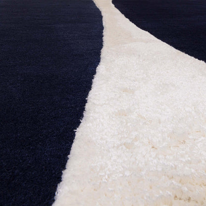 Indigo Signature Handmade Tufted Wool Carpet - CloseUp