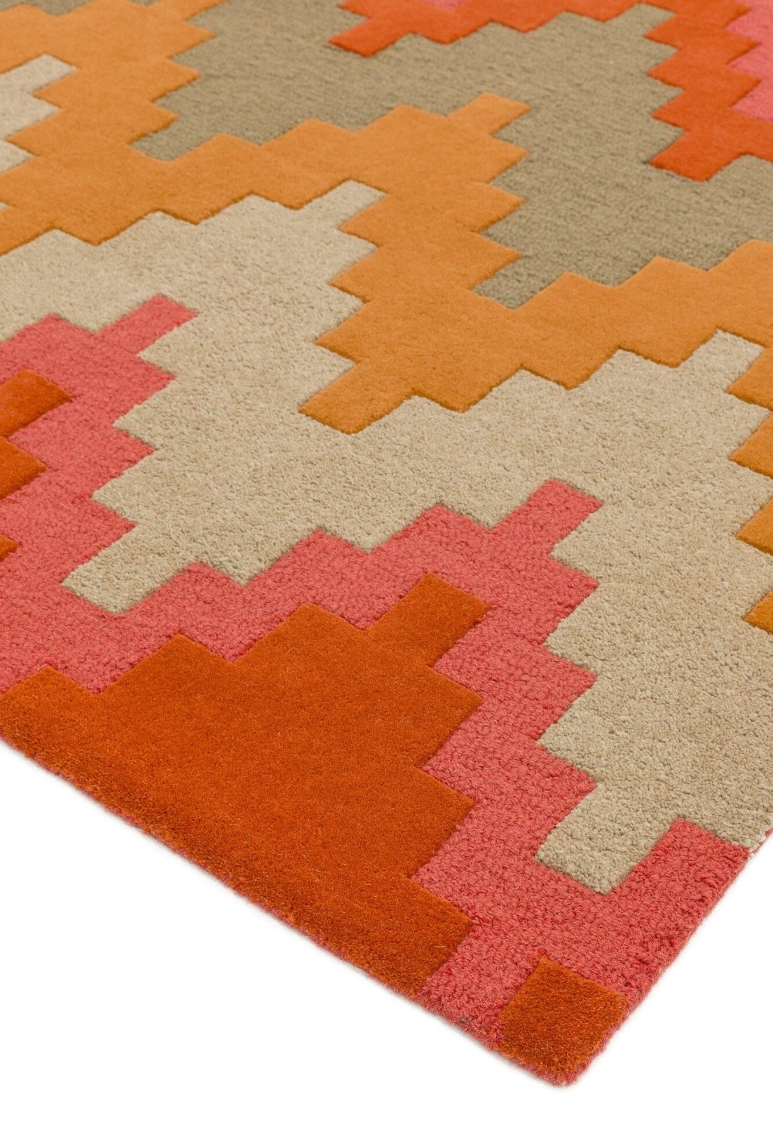 Humayu Oskar Handmade Tufted Wool Carpet - Corner