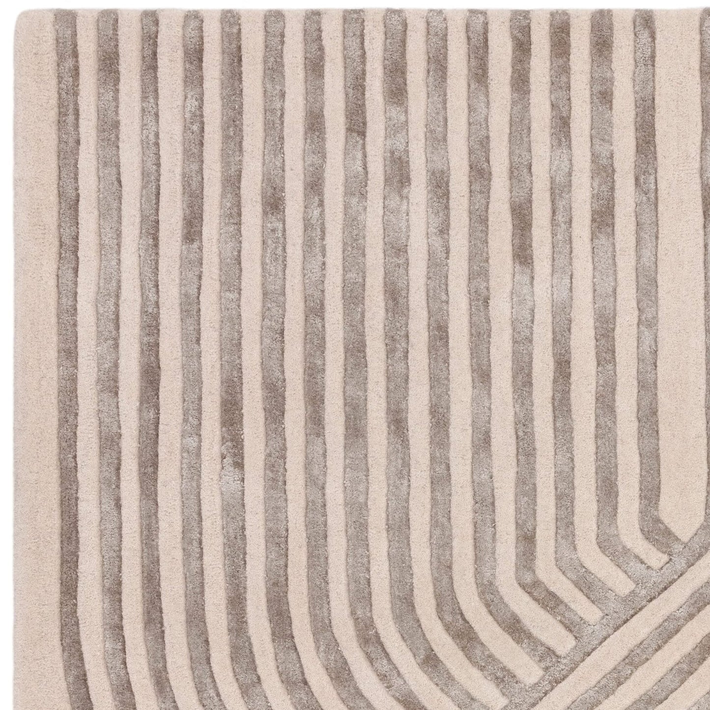 Asiatic Viscose Handmade Tufted Wool Carpet - Corner