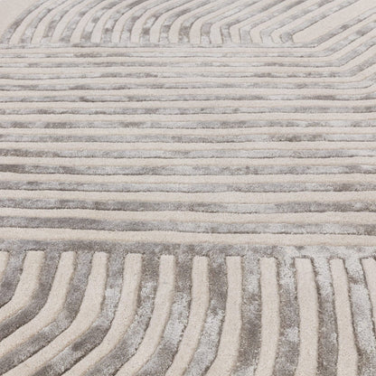 Asiatic Viscose Handmade Tufted Wool Carpet - CloseUp