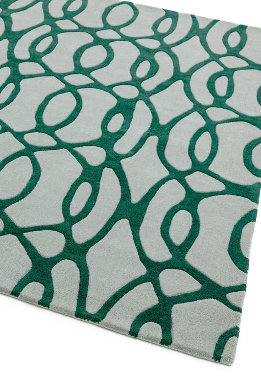 Emarald Wire Handmade Tufted Wool Carpet - Floorshot