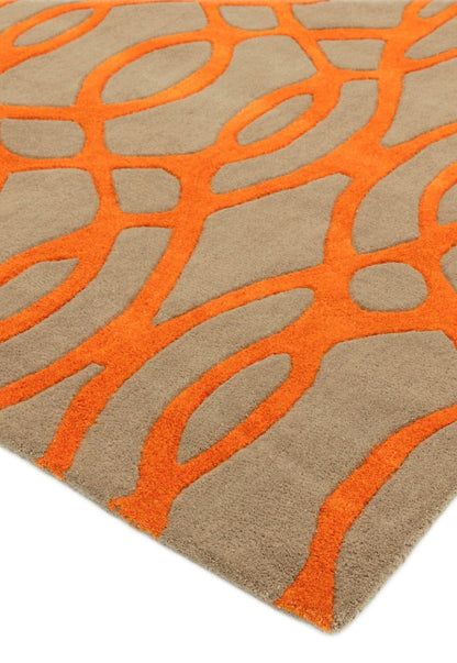 Matrix Wire Handmade Tufted Wool Carpet - Corner