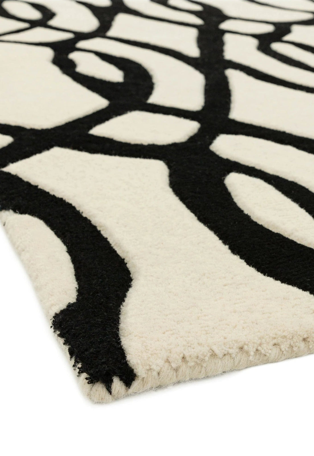 Matrix Whitner Handmade Tufted Wool Carpet - Corner