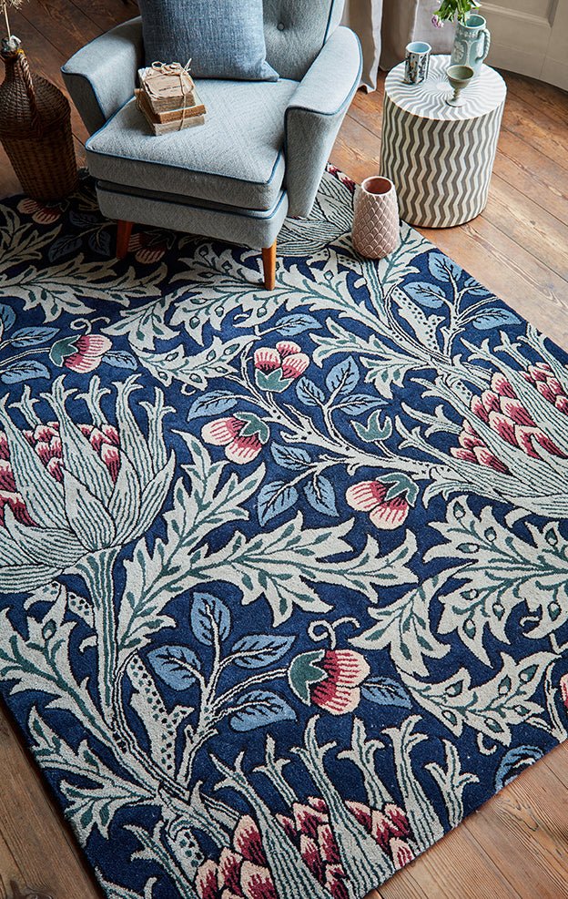 Morris Charcoal Handmade Tufted Wool Carpet - Floorshot
